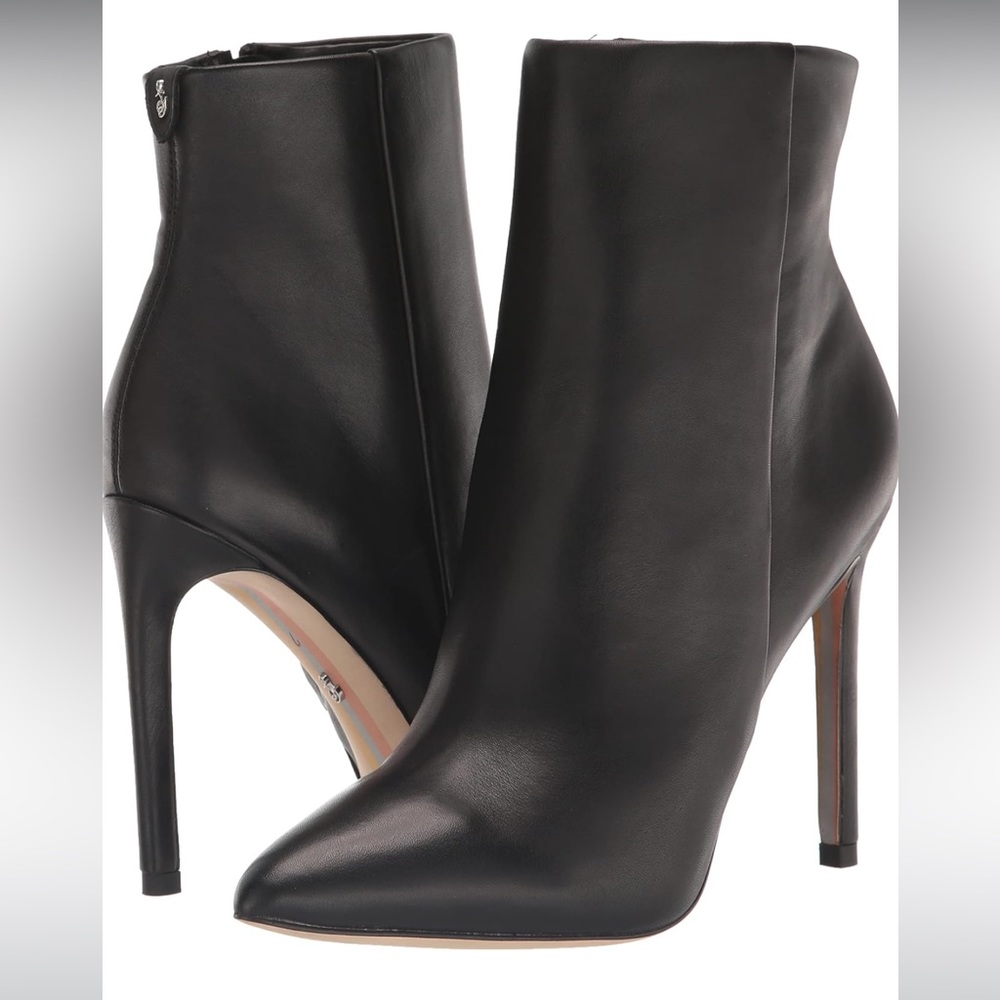 Sam Edelman Women’s Leather Wrenley Boot Bootie Heel Black Size 8